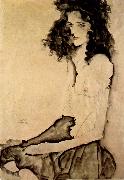 Girl in Black, Egon Schiele